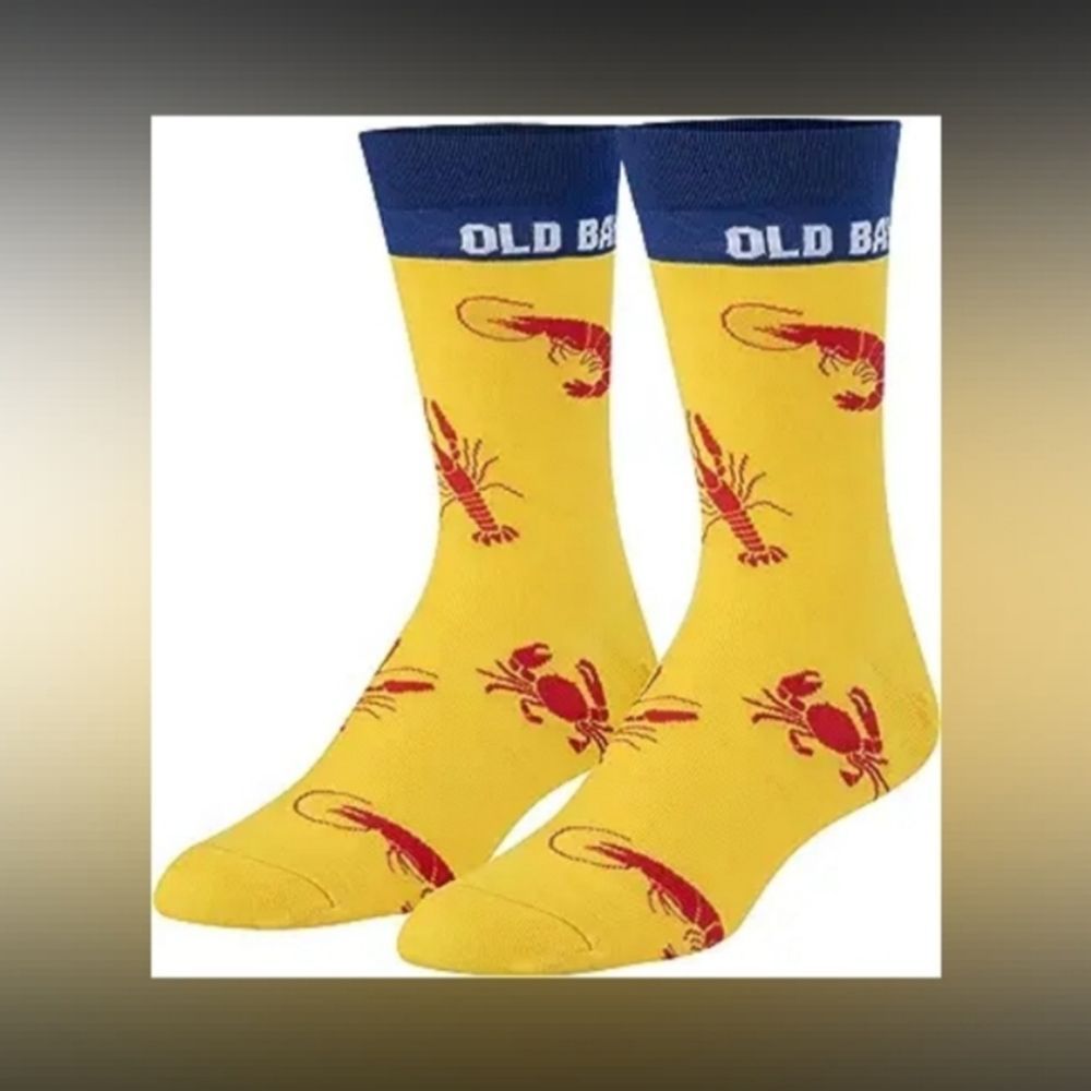 Old Bay Seasoning Graphic Socks for Marylanders from a Displaced Silver Springer
